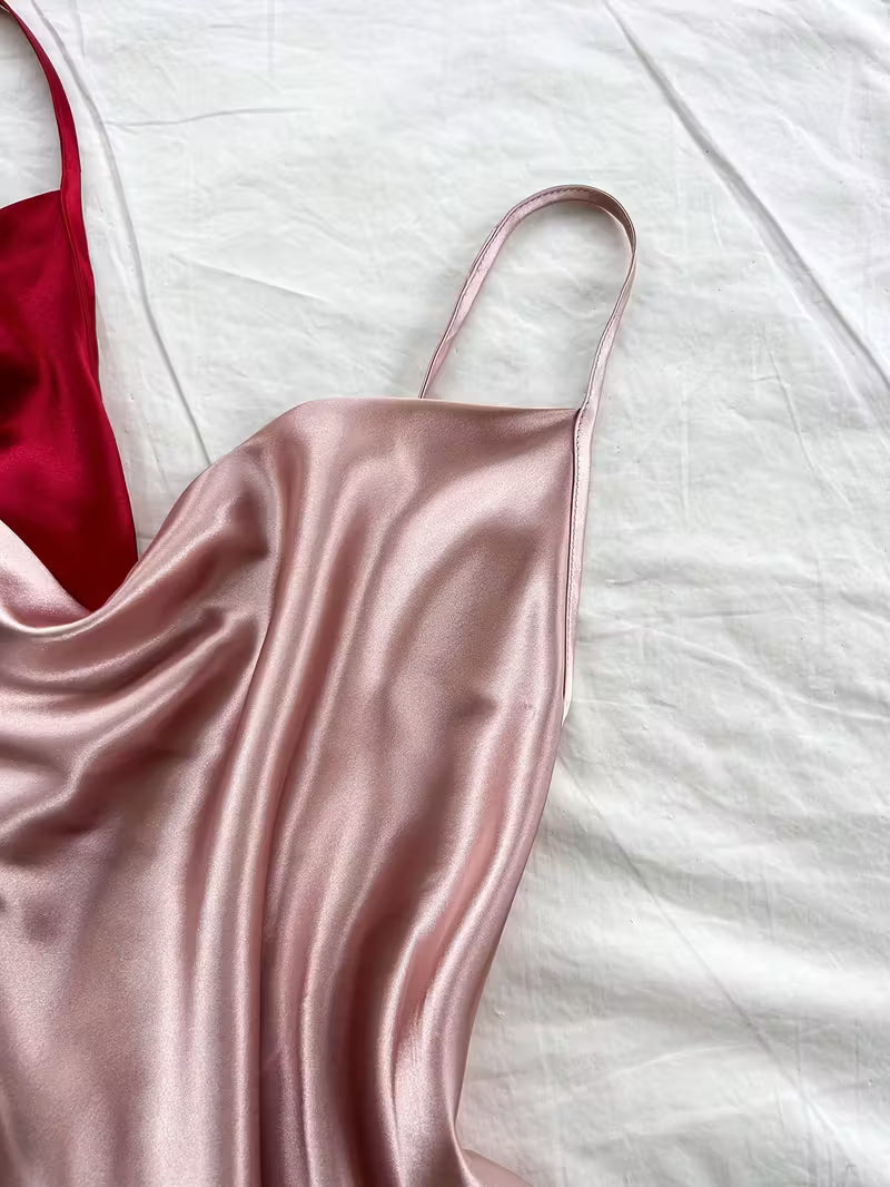 Short Silk Night Wear Pajama Set