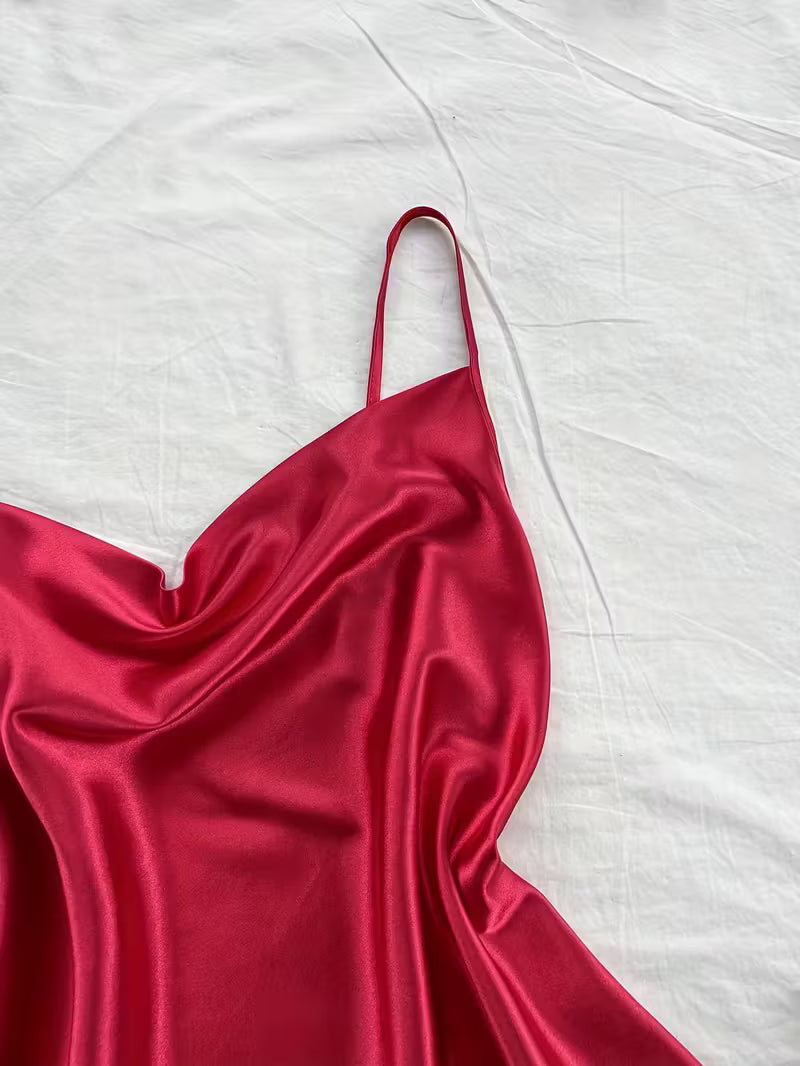 Short Silk Night Wear Pajama Set