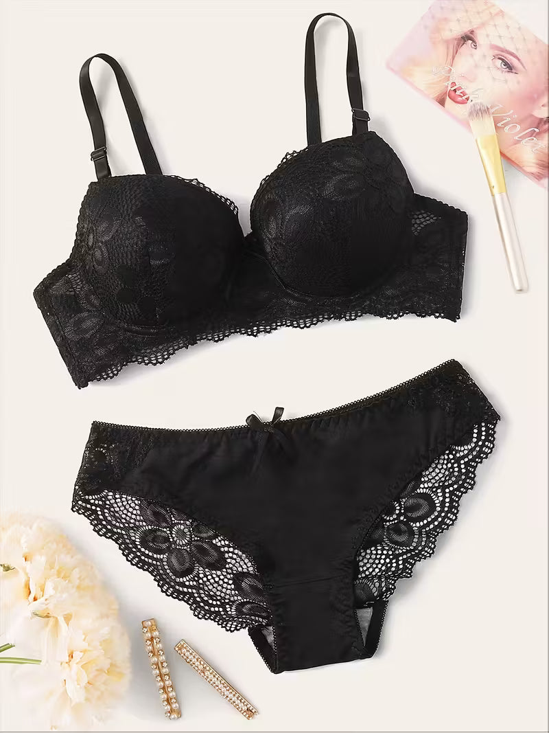Premium Quiality European Lingerie Set with Bra, Panties