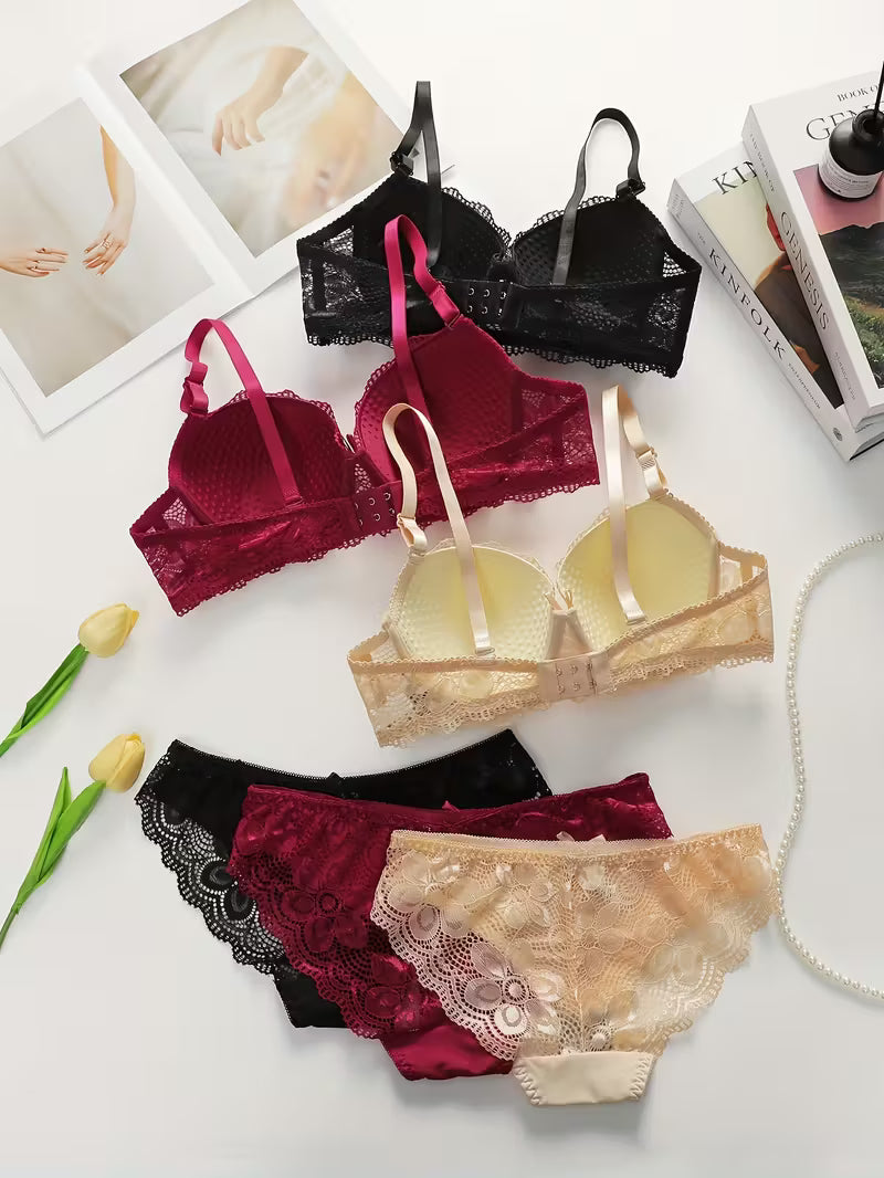 Premium Quiality European Lingerie Set with Bra, Panties